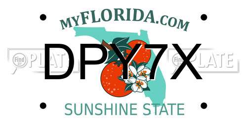 DPY7X Florida License Plate