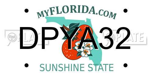 DPYA32 Florida License Plate