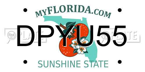 DPYU55 Florida License Plate