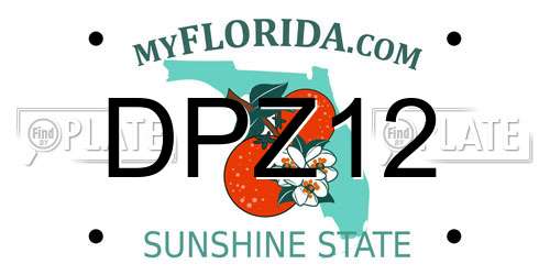 DPZ12 Florida License Plate