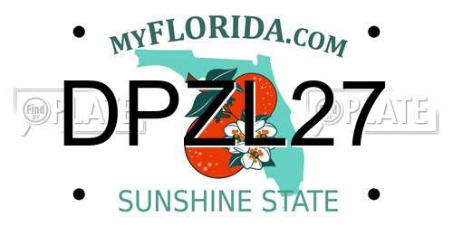DPZL27 Florida License Plate