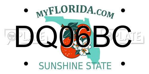 DQ06BC Florida License Plate