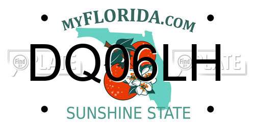DQ06LH Florida License Plate