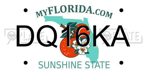 DQ16KA Florida License Plate