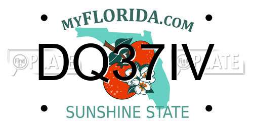 DQ37IV Florida License Plate