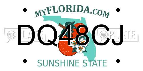 DQ48CJ Florida License Plate