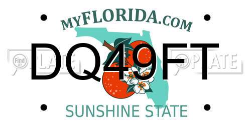 DQ49FT Florida License Plate