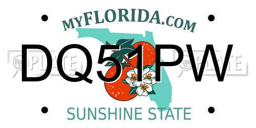 DQ51PW Florida License Plate