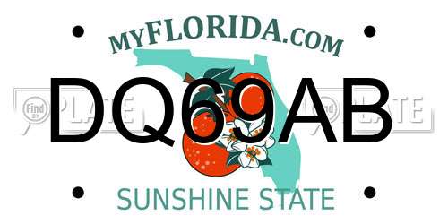 DQ69AB Florida License Plate