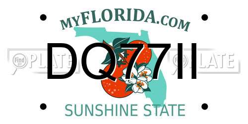 DQ77II Florida License Plate