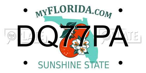 DQ77PA Florida License Plate