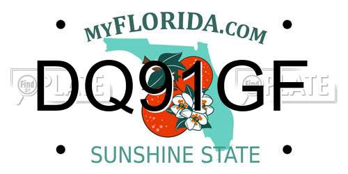 DQ91GF Florida License Plate