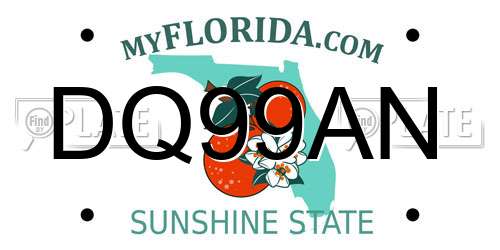DQ99AN Florida License Plate