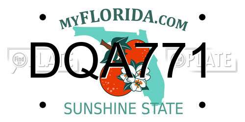 DQA771 Florida License Plate