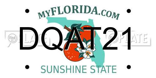 DQAT21 Florida License Plate