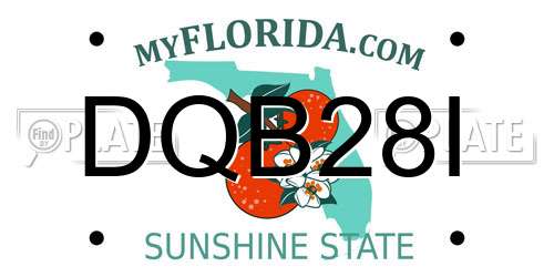 DQB28I Florida License Plate