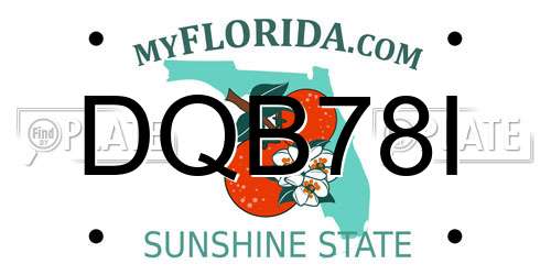 DQB78I Florida License Plate