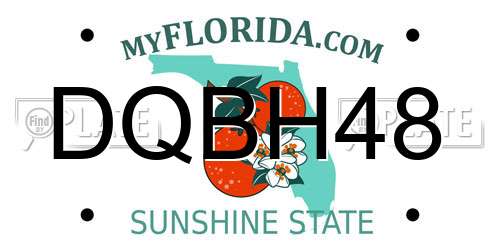 DQBH48 Florida License Plate