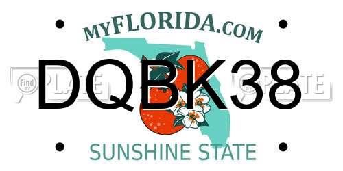 DQBK38 Florida License Plate