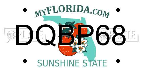 DQBP68 Florida License Plate