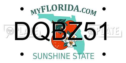 DQBZ51 Florida License Plate