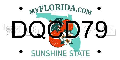 DQCD79 Florida License Plate