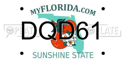 DQD61 Florida License Plate