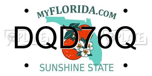 DQD76Q Florida License Plate