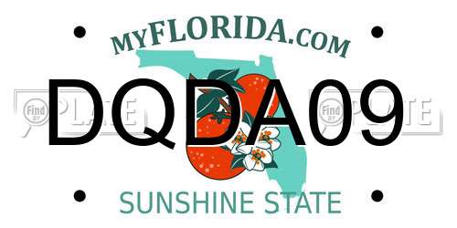 DQDA09 Florida License Plate