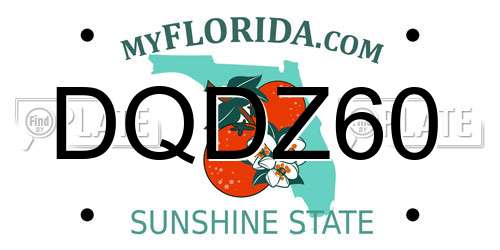 DQDZ60 Florida License Plate