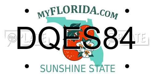 DQES84 Florida License Plate