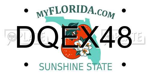 DQEX48 Florida License Plate