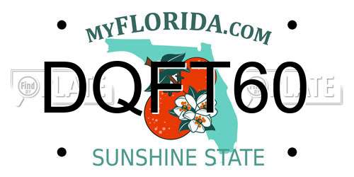 DQFT60 Florida License Plate