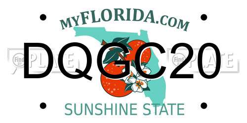 DQGC20 Florida License Plate