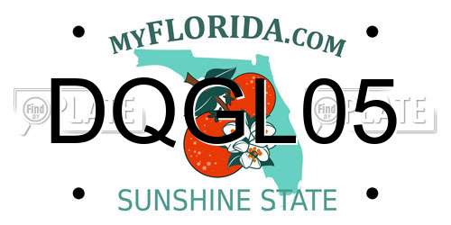 DQGL05 Florida License Plate