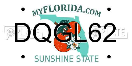 DQGL62 Florida License Plate