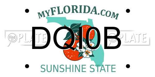 DQI0B Florida License Plate