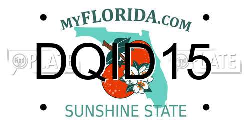 DQID15 Florida License Plate