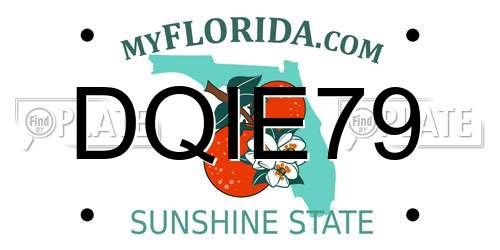 DQIE79 Florida License Plate