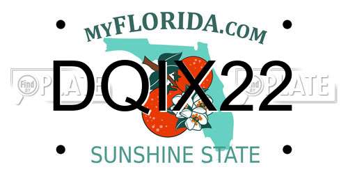 DQIX22 Florida License Plate