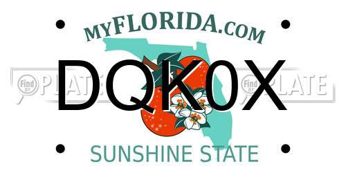 DQK0X Florida License Plate