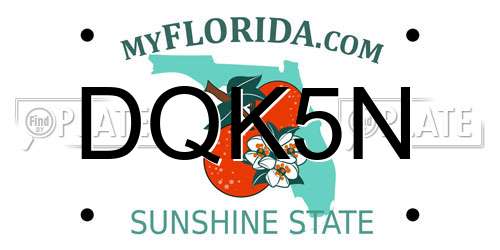 DQK5N Florida License Plate
