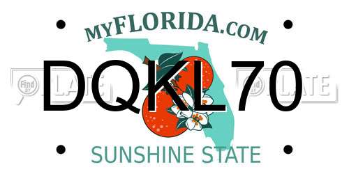DQKL70 Florida License Plate