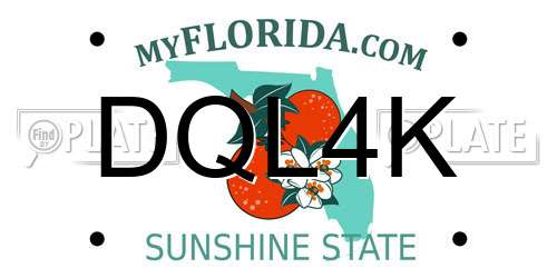 DQL4K Florida License Plate