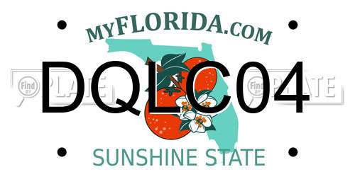 DQLC04 Florida License Plate