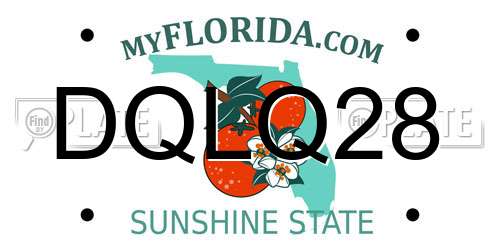 DQLQ28 Florida License Plate