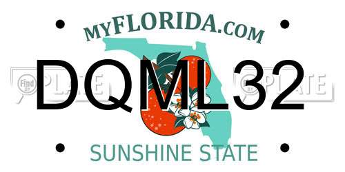 DQML32 Florida License Plate