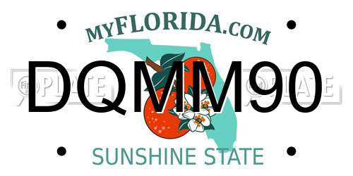 DQMM90 Florida License Plate
