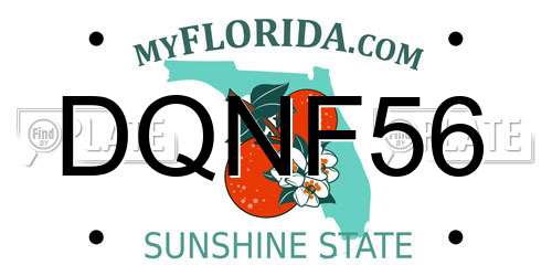 DQNF56 Florida License Plate