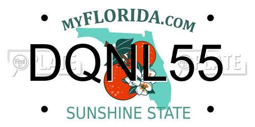 DQNL55 Florida License Plate